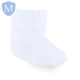 2 Pair Premature Tiny Baby White Ribbed Socks (PRS03) (Prem) Mansuri